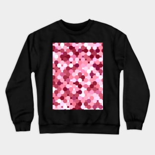 Shades of Peach Pink Hexagons Crewneck Sweatshirt